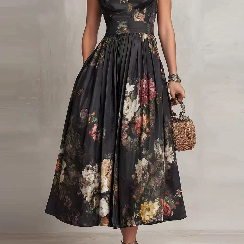 Zimmermann Elegant Black Floral Midi Dress - Picture 3 of 3